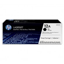 HP 12A Black Dual Pack LaserJet Toner Cartridges